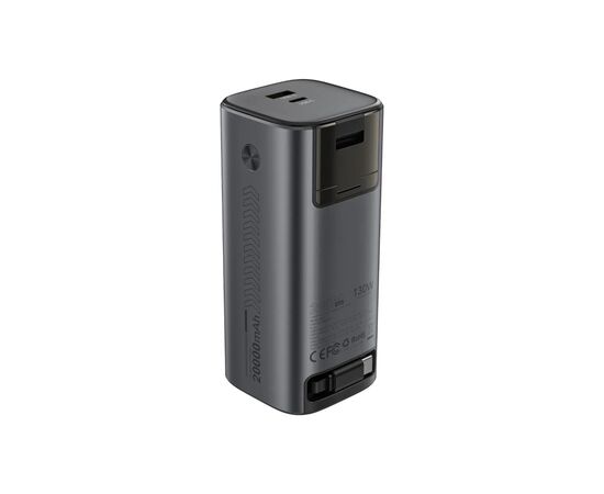 Батарея универсальная Choetech 20000mAh, PD/130W, QC, AFC , TFT, pass-through charging (B815C), изображение 2