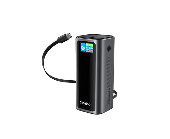 Батарея универсальная Choetech 20000mAh, PD/130W, QC, AFC , TFT, pass-through charging (B815C)
