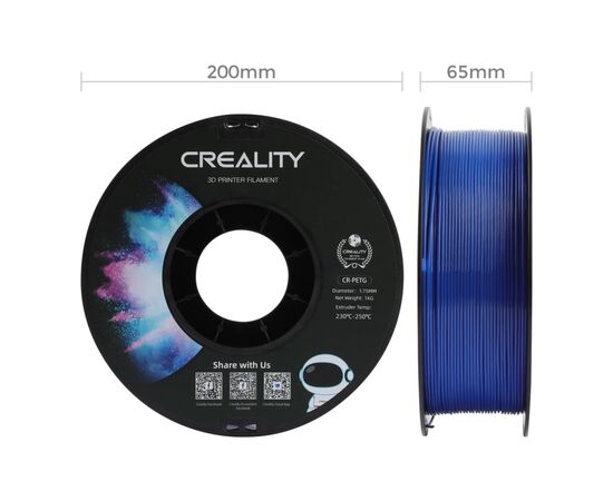 Пластик для 3D-принтера Creality PETG 1.75мм, blue, 1кг (3301030032), изображение 6