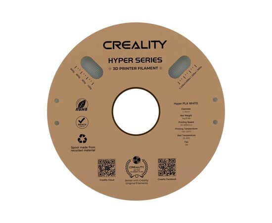 Пластик для 3D-принтера Creality PLA Hyper 1кг, 1.75мм, white (3301010335), зображення 2