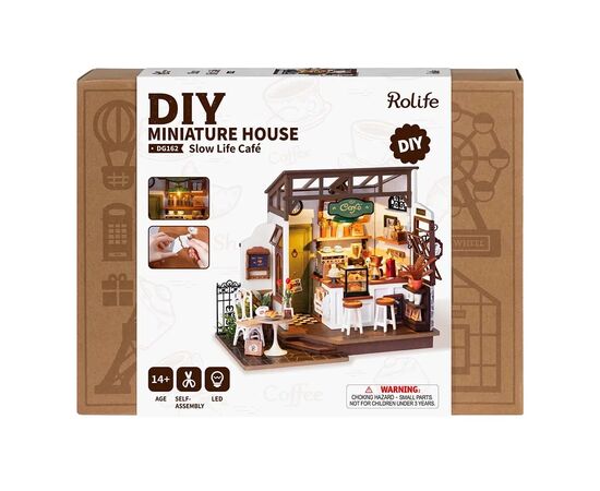Конструктор Robotime Rolife деревянный 3D Кафе "Slow Life (DG162), изображение 3