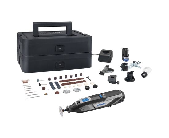 Гравер Dremel 8240 5/65 Platinum+ 12V, 2х2Ah, 5000-35000об/мин, 65 насадок ЗУ, кейс 0.66кг (F.013.824.0JP)