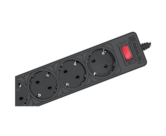 Сетевой фильтр питания REAL-EL RS-Protect 505, 1.8m, black (EL122300044), изображение 9