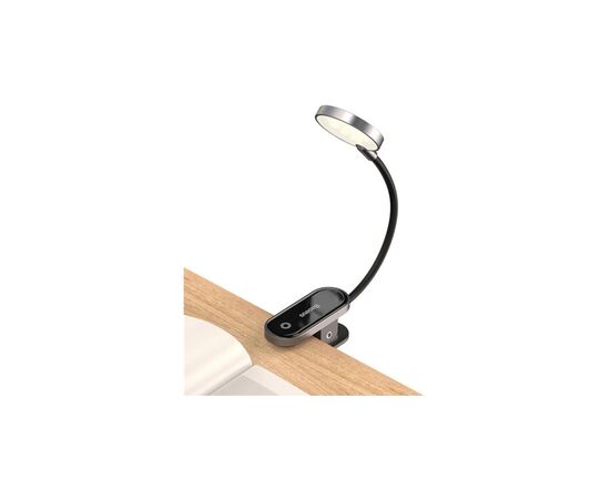 Настільна лампа Baseus Comfort Reading Mini Clip Lamp with battery Dark Gray (DGRAD-0G), зображення 4