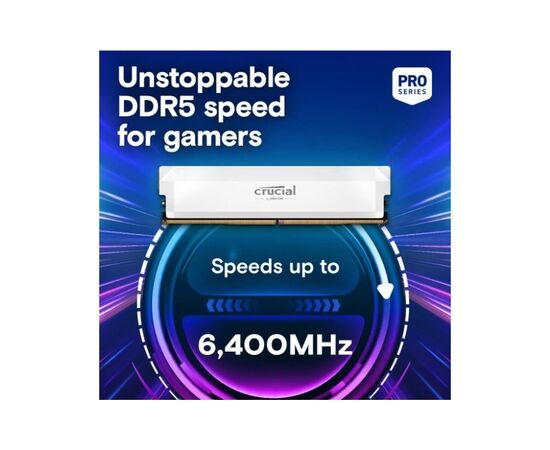 Модуль памяти для компьютера DDR5 64GB (2x32GB) 6000 MHz Crucial Pro Wite Micron (CP2K32G60C40U5W), изображение 3