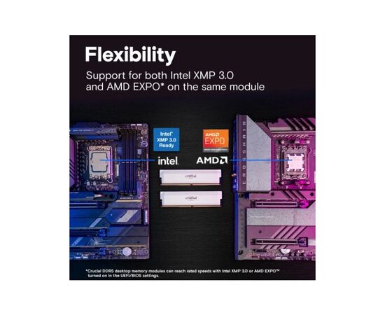 Модуль памяти для компьютера DDR5 64GB (2x32GB) 6000 MHz Crucial Pro Wite Micron (CP2K32G60C40U5W), изображение 5
