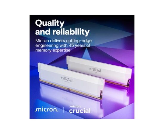 Модуль памяти для компьютера DDR5 64GB (2x32GB) 6000 MHz Crucial Pro Wite Micron (CP2K32G60C40U5W), изображение 7