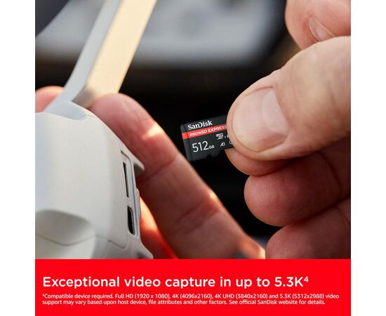 Карта памяти SanDisk 512GB microSDXC class 10 UHS-I U3 A1 Express (SDSQXFN-512G-GN4NN), изображение 6
