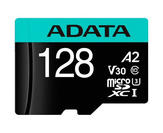 Карта памяти ADATA 128GB microSD class 10 UHS-I U3 V30 A2 Premier Pro SD 6.0 (AUSDX128GUI3V30SA2-RA1), изображение 2