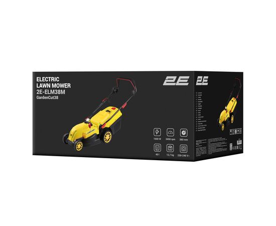 Газонокосилка 2E GardenCut 38 1600Вт, 38см, 40л, 25-75мм, 12.7кг (2E-ELM38M), изображение 29