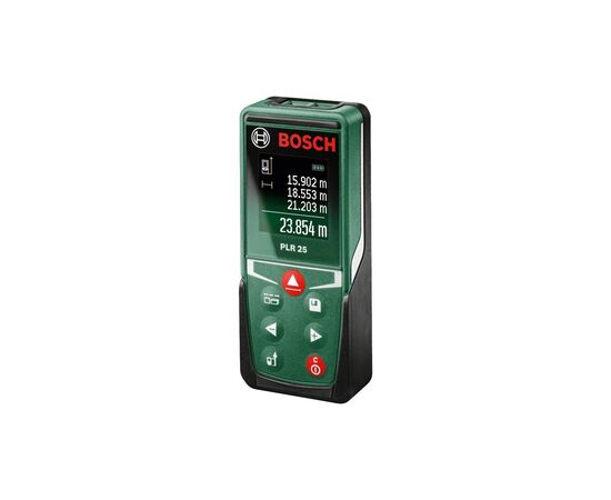 Далекомір Bosch PLR 25, 0052500м 2мм, 2AАAх1.5V, 0.090кг (0.603.672.521)