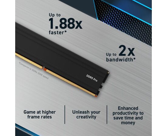 Модуль пам'яті для комп'ютера DDR5 24GB 5600 MHz Pro Micron (CP24G56C46U5), зображення 2