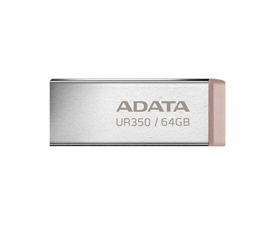 USB флеш накопитель ADATA 64GB UR 350 Silver/Beige USB 3.2 (UR350-64G-RSR/BG), изображение 2