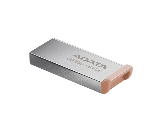 USB флеш накопитель ADATA 64GB UR 350 Silver/Beige USB 3.2 (UR350-64G-RSR/BG), изображение 3