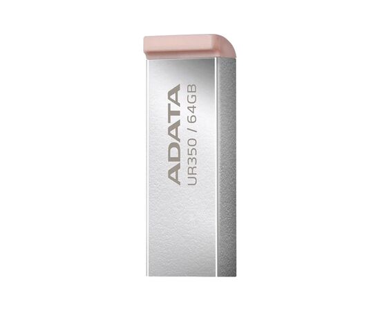 USB флеш накопитель ADATA 64GB UR 350 Silver/Beige USB 3.2 (UR350-64G-RSR/BG), изображение 4