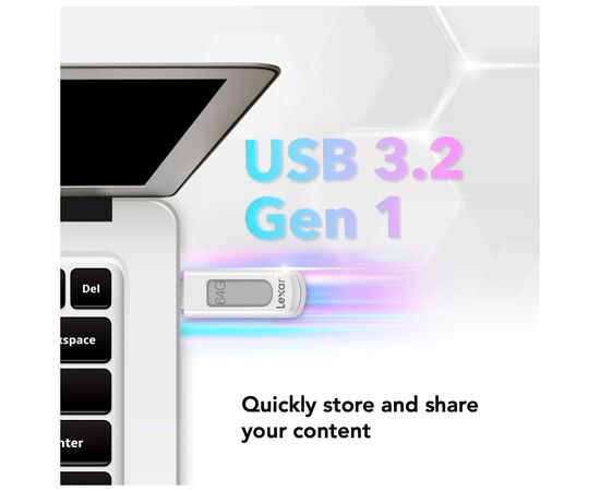 USB флеш накопитель Lexar 64GB V100 USB 3 (LJDV100-64GABGY), изображение 5