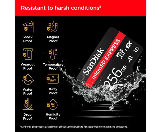 Карта памяти SanDisk 256GB microSDXC class 10 UHS-I U3 A1 Express (SDSQXFN-256G-GN4NN), изображение 6