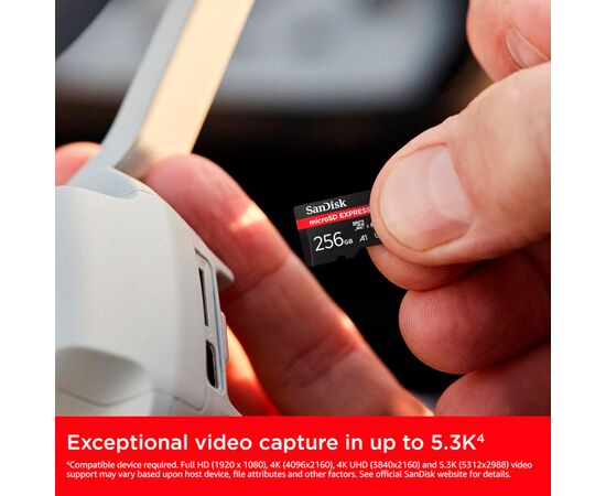 Карта памяти SanDisk 256GB microSDXC class 10 UHS-I U3 A1 Express (SDSQXFN-256G-GN4NN), изображение 7