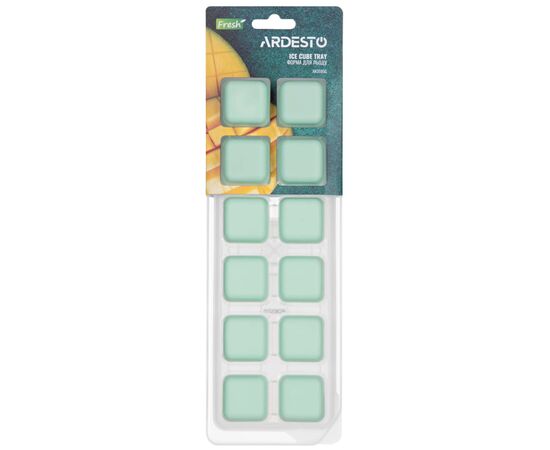 Форма для льоду Ardesto Fresh, 26х9.5х3.5см, силікон, пластик, зелений (AR3595G)