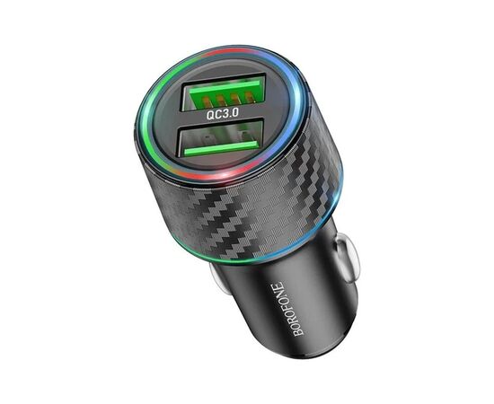 Зарядний пристрій BOROFONE 2xUSB QC3.0 36W car adapter black (6941991101205), зображення 2