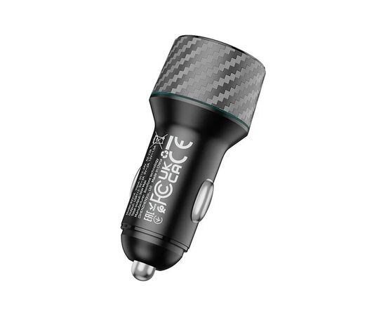 Зарядний пристрій BOROFONE 2xUSB QC3.0 36W car adapter black (6941991101205), зображення 4