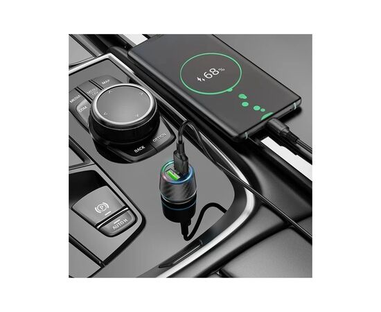 Зарядний пристрій BOROFONE 2xUSB QC3.0 36W car adapter black (6941991101205), зображення 6