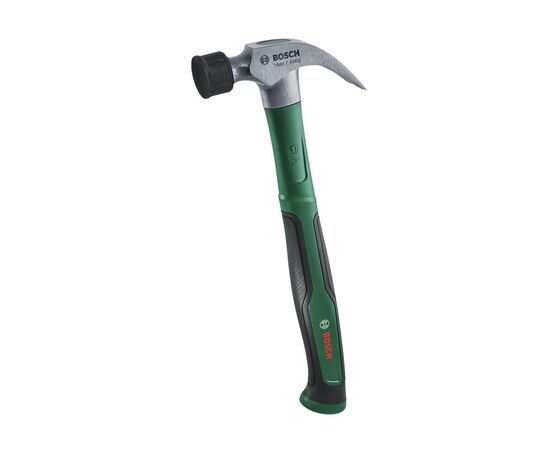 Молоток Bosch столярний, 450г, рукоятка скловолокно, цвяходер, з м‘яким бампером (1.600.A03.4GK)