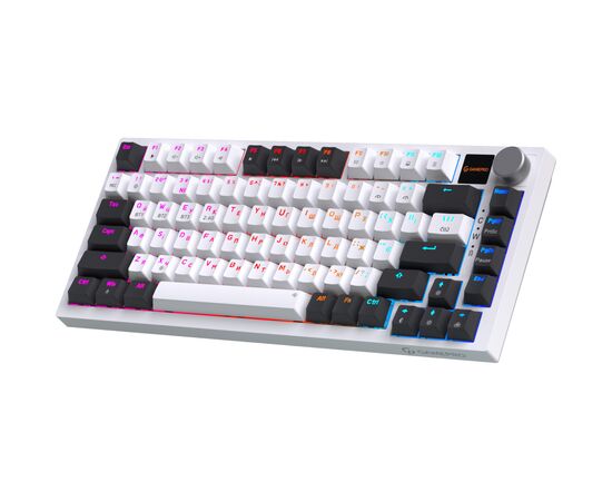Клавиатура GamePro Asgard Valhalla Pro QLAB Sakura Switch RGB Bluetooth/Wireless/USB-C UA White (MK160-W-D-QS-PRO), изображение 3