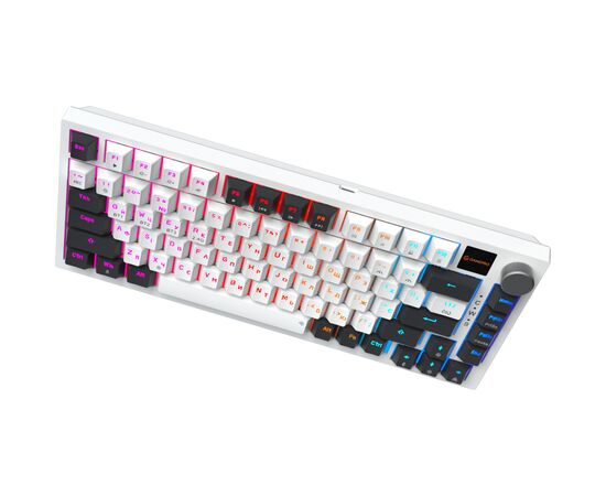 Клавиатура GamePro Asgard Valhalla Pro QLAB Sakura Switch RGB Bluetooth/Wireless/USB-C UA White (MK160-W-D-QS-PRO), изображение 4