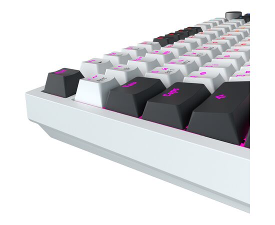 Клавиатура GamePro Asgard Valhalla Pro QLAB Sakura Switch RGB Bluetooth/Wireless/USB-C UA White (MK160-W-D-QS-PRO), изображение 5