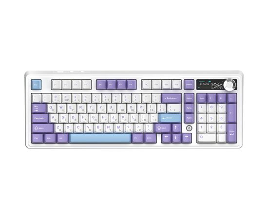 Клавиатура Ajazz Maillard V2 Maillard Switch Wireless/Bluetooth/USB UA Purple/White/Blue (AK980-V2-M-PWB), изображение 2
