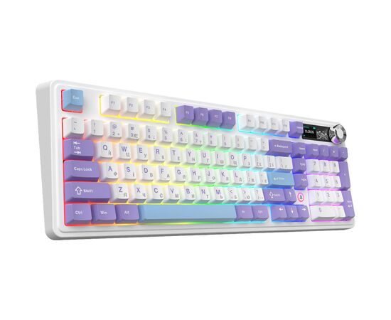 Клавиатура Ajazz Maillard V2 Maillard Switch Wireless/Bluetooth/USB UA Purple/White/Blue (AK980-V2-M-PWB), изображение 5