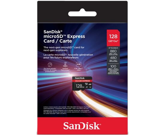Карта памяти SanDisk 128GB microSDXC class 10 UHS-I U3 A1 Express (SDSQXFN-128G-GN4NN), изображение 2