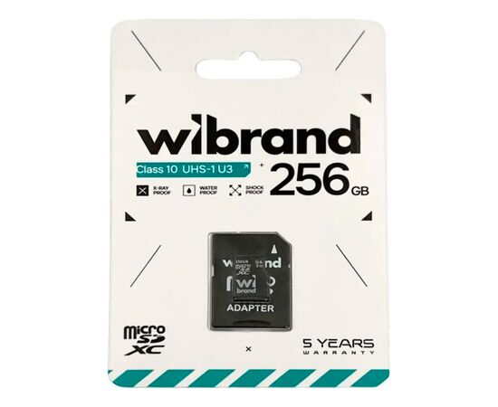 Карта памяти Wibrand 256GB microSD class 10 UHS-I U3 (WICDHU3/256GB-A), изображение 2