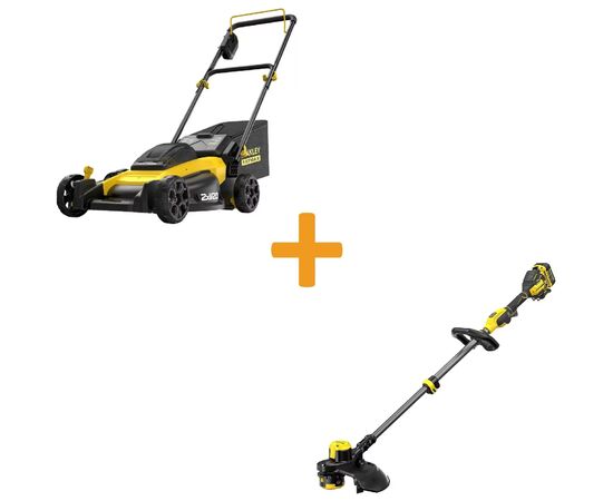 Газонокосилка Stanley аккумуляторная бесщеточная FatMax, 18 В, 2x2Ah, 51 см (SFMCMW2651M+SFMCSTB933M)