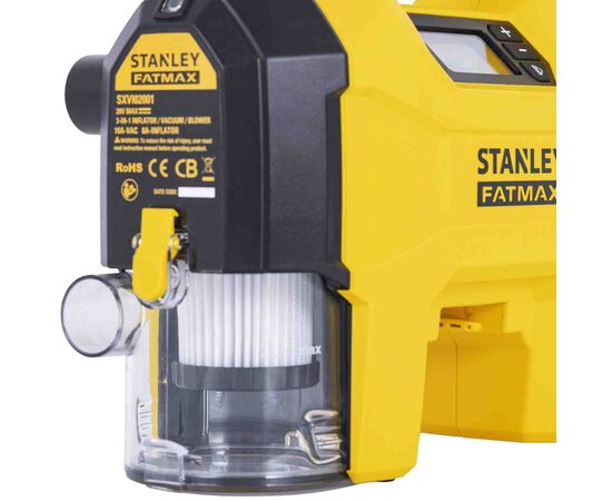 Автомобильный компрессор Stanley FATMAX 3в1, 20 В, 10 бар, вес 2.95 кг (без АКБ та ЗП) (SXVI02001), изображение 8