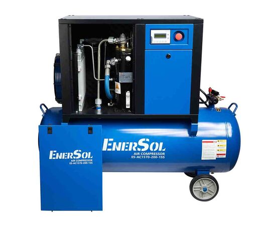 Компрессор Enersol винтовой 1570 л/мин, 7,5 кВт, 200л, 198кг (ES-AC1570-200-1SS), изображение 2