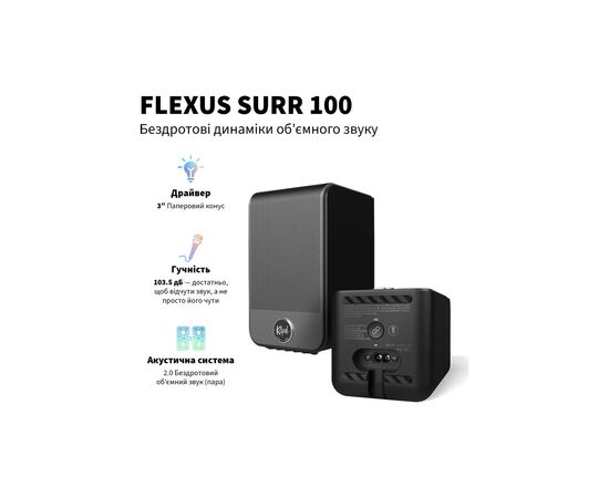 Акустическая система Klipsch Flexus SURR 100 Black для системи Klipsch Flexus Core (1072081), изображение 11