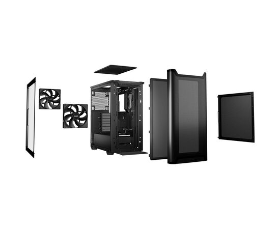 Корпус для ПК Be quiet! PURE BASE 501 Airflow з віконцем,чорний (BGW74), изображение 7