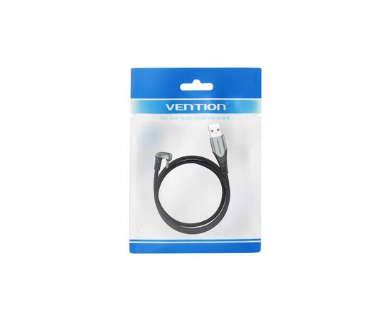 Дата кабель USB 2.0 AM to USB-C 1.5m 66W 180° U-Shaped aluminum alloy Vention (COHHG), изображение 3
