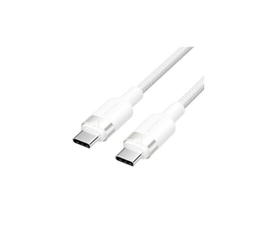 Дата кабель USB-C to USB-C 1.0m 60W aluminum alloy white Vention (TRDWF)