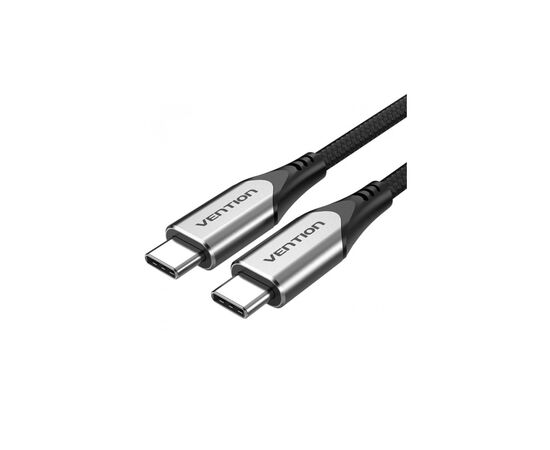 Дата кабель USB-C to USB-C 0.5m 60W USB 3.1 cotton braided Vention (TAAHD)