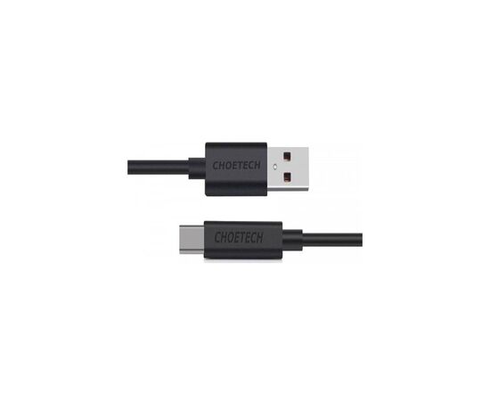 Дата кабель USB 2.0 AM to USB-C 3.0m 18W PVC black Choetech (AC0004-BK), изображение 2