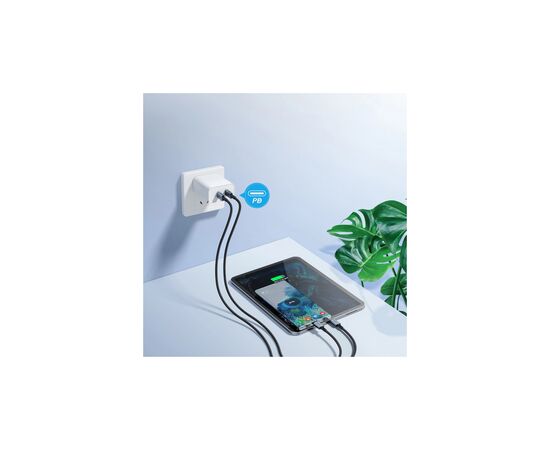Дата кабель USB-C to USB-C 1.2m 60W braided black Choetech (XCC-1014), изображение 5