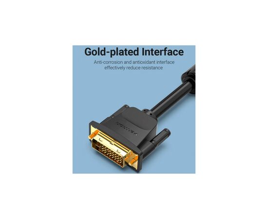 Кабель мультимедийный DVI M to VGA M 3.0m 24+5pin black Vention (EACBI), изображение 6