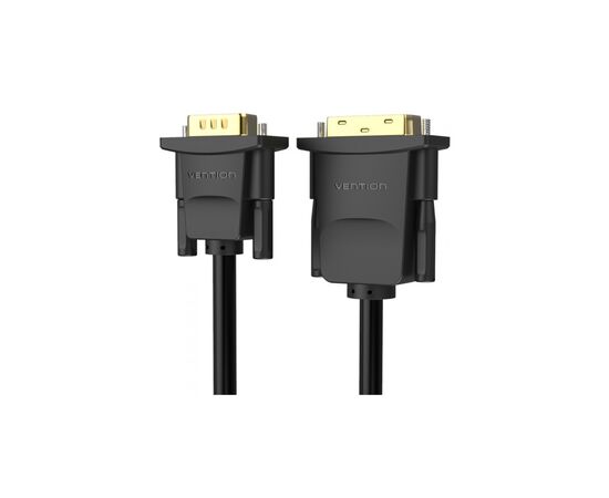 Кабель мультимедийный DVI M to VGA M 1.5m 24+1pin black Vention (EABBG), изображение 4