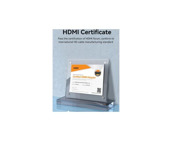 Кабель мультимедийный HDMI M to HDMI M 12.0m V1.4 4K60Hz PVC aluminum alloy blue Vention (ALHSM), изображение 8