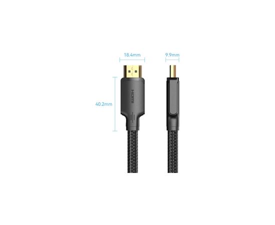 Кабель мультимедийный HDMI M to HDMI M 12.0m V2.0 4K30Hz braided Vention (ALLBM), изображение 2