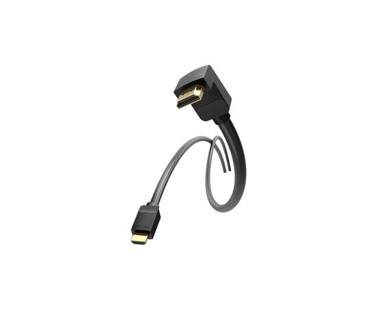 Кабель мультимедийный HDMI M to HDMI M 2.0m V2.0 4K60Hz 90° corner PVC black Vention (AAQBH), изображение 3