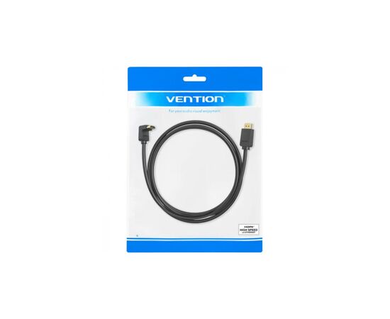 Кабель мультимедийный HDMI M to HDMI M 2.0m V2.0 4K60Hz 90° corner PVC black Vention (AAQBH), изображение 4